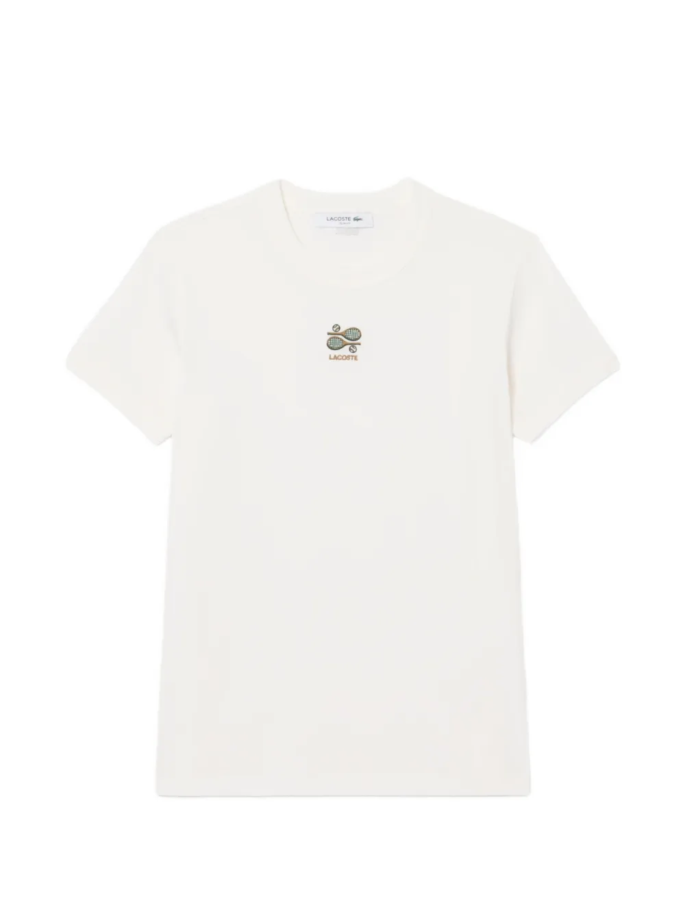 Lacoste embroidery accent jersey T-shirt - Bianco