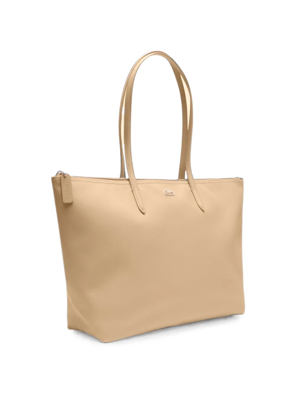 Lacoste L.12.12 shopper met logoplakkaat Beige