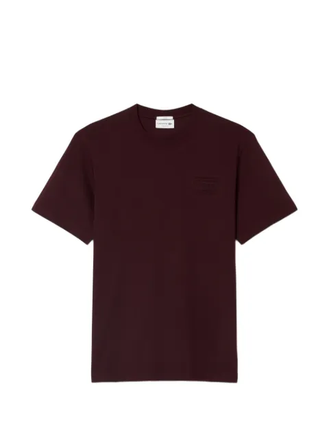 Lacoste logo-patch crew-neck T-shirt