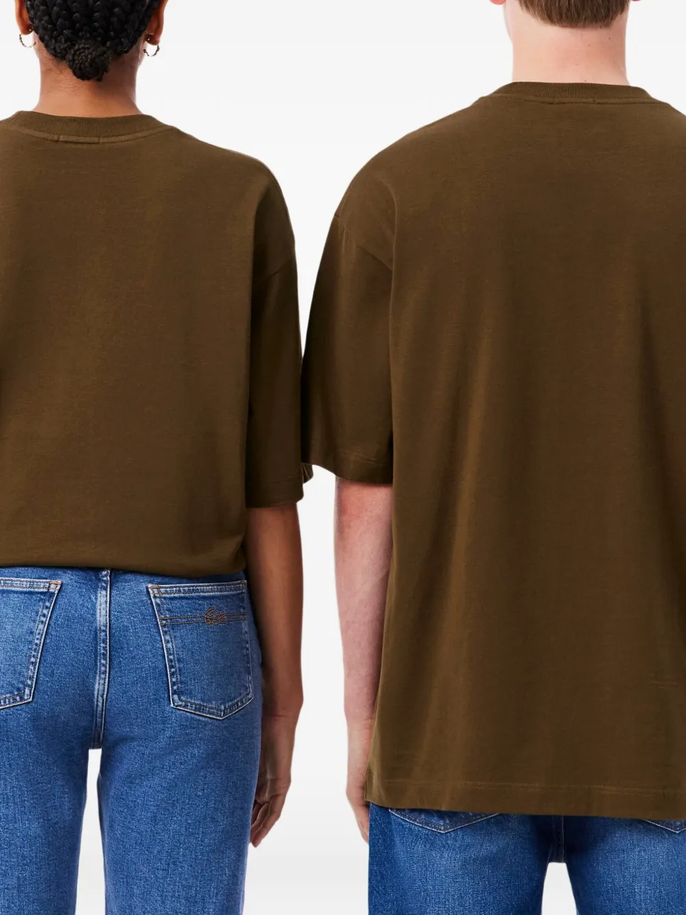 Lacoste T-shirt met logopatch Bruin
