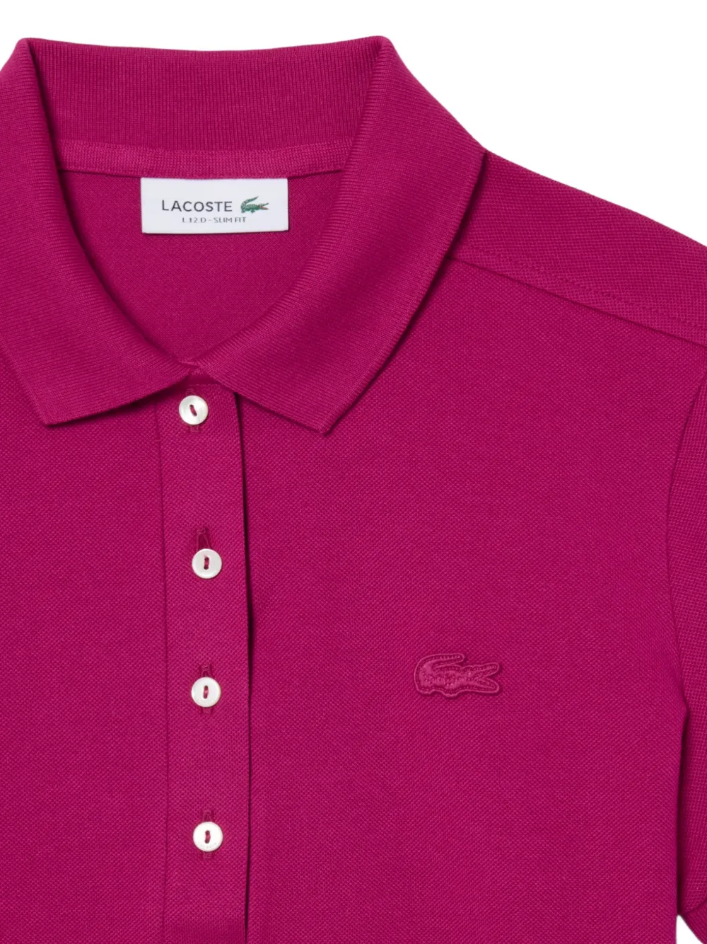 Lacoste L.12.D poloshirt met logo-patch Roze