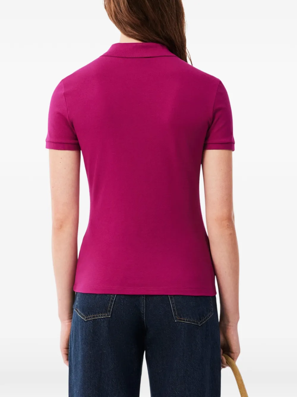 Lacoste L.12.D poloshirt met logo-patch Roze