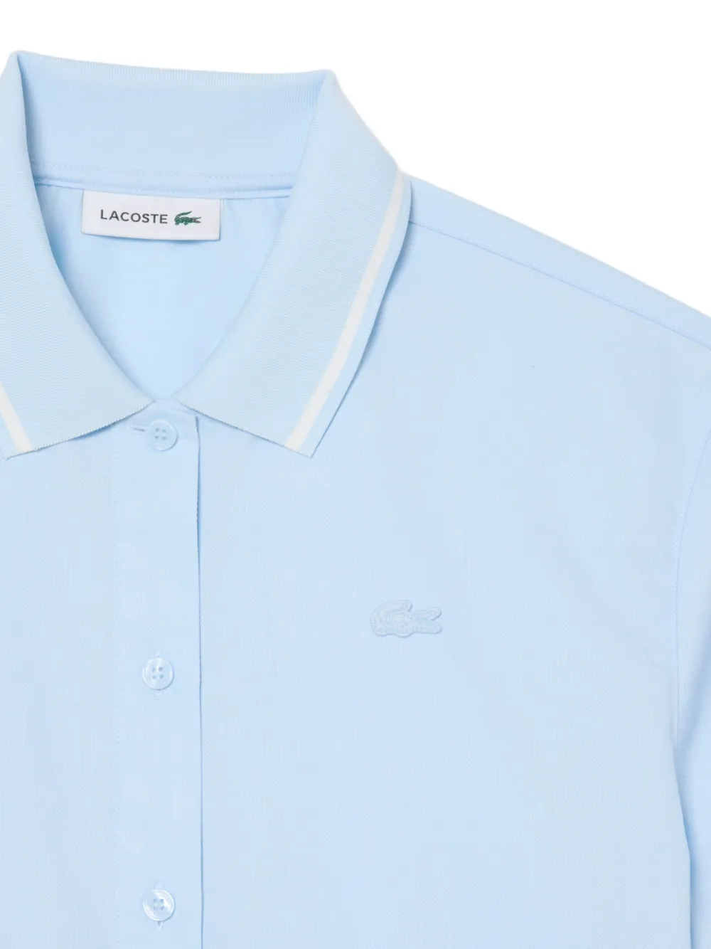 Lacoste petit piqué-effect oversized shirt Blauw
