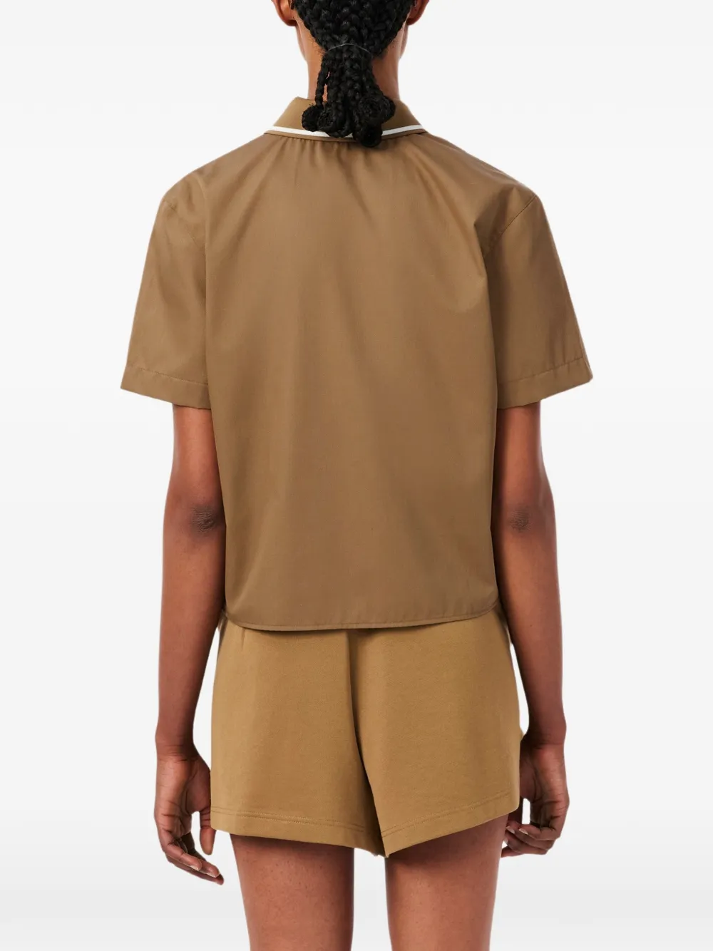 Lacoste logo-embroidered short-sleeve shirt Bruin