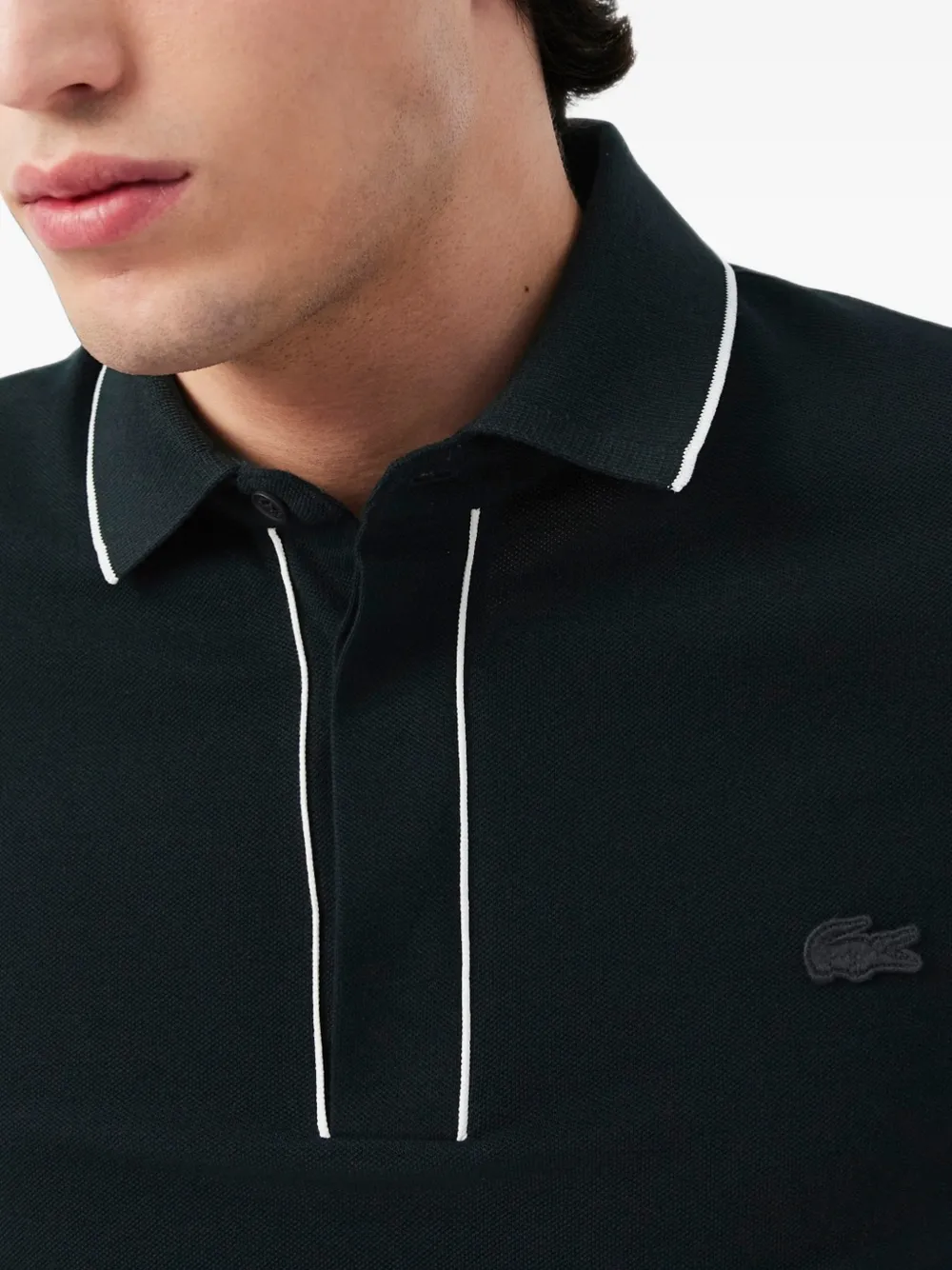 Lacoste Poloshirt met afwerking Groen