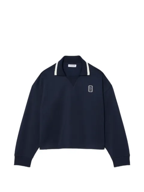 Lacoste oversized polo-collar Piqué sweatshirt