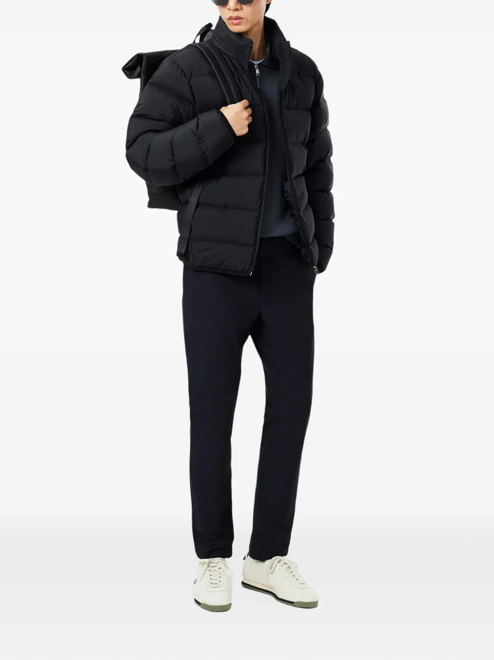 Lacoste Commuter quilted puffer jacket Zwart