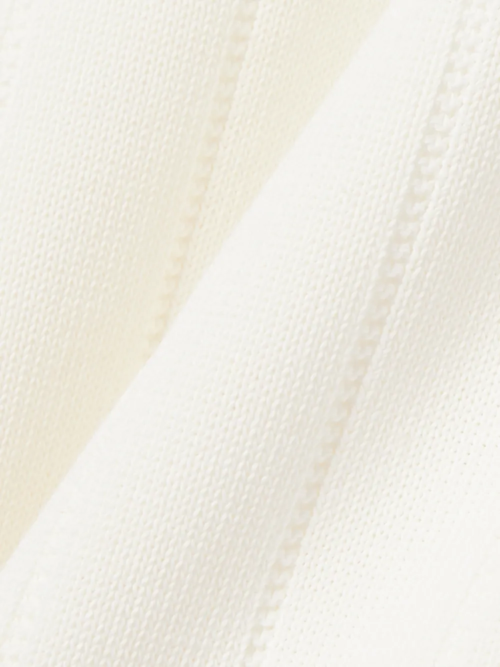 Lacoste Ribgebreid poloshirt Wit