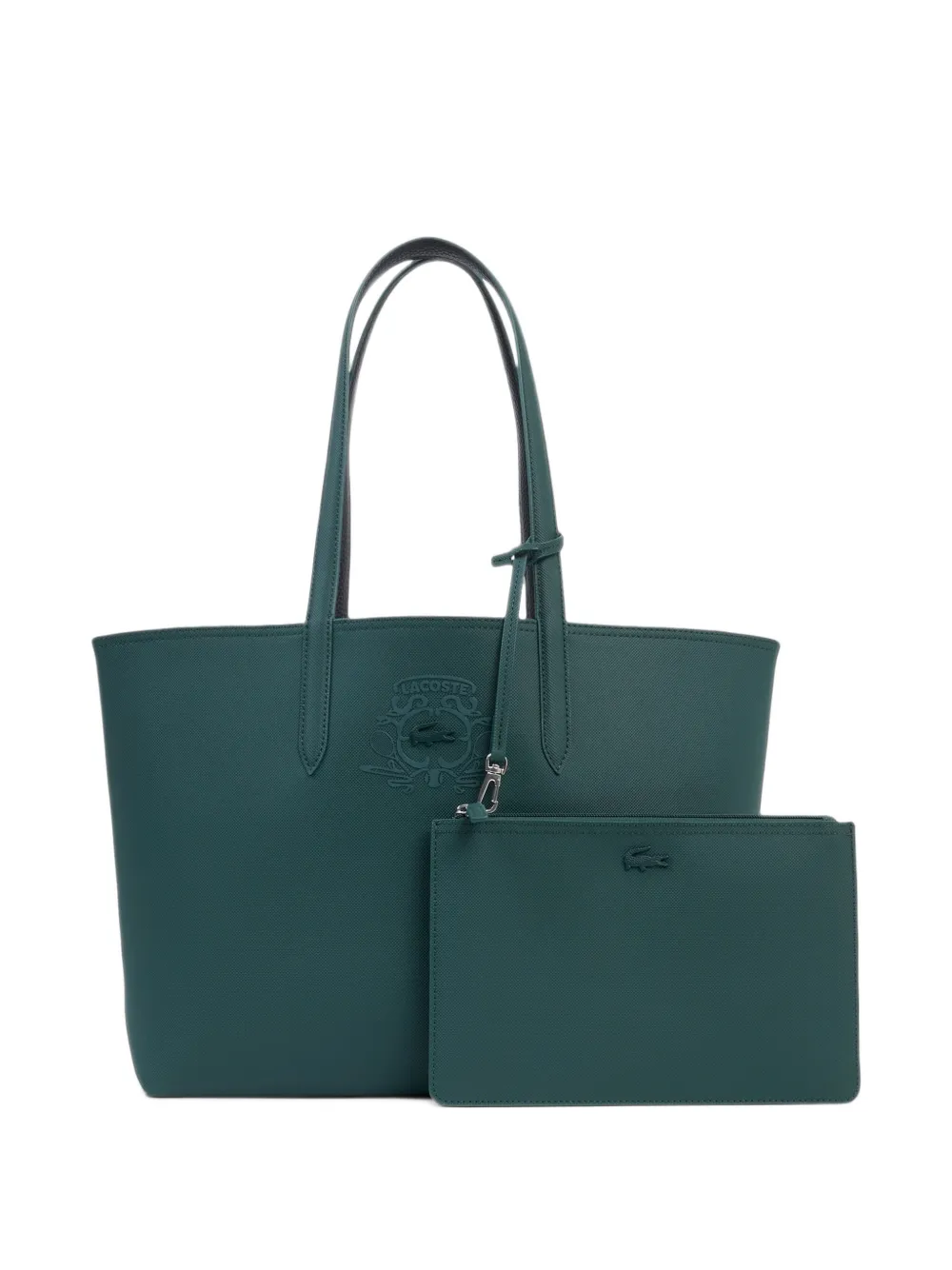 Lacoste reversible tote with pouch Groen