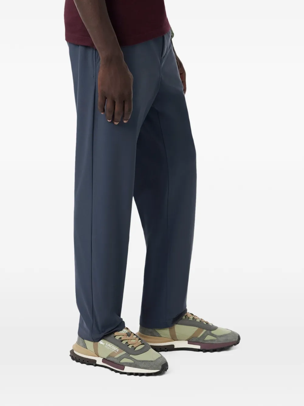 Lacoste regular-fit stretch commuter chino pants Blauw