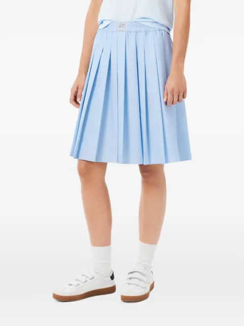 Lacoste pleated Petit Piqué-effect midi skirt