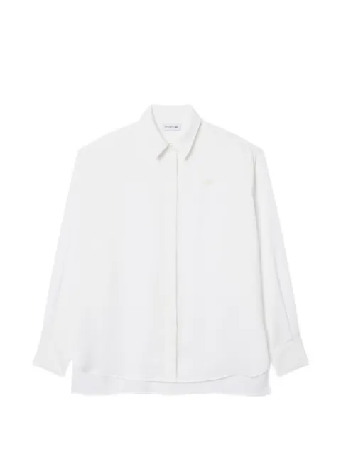 Lacoste oversized flowy shirt with print
