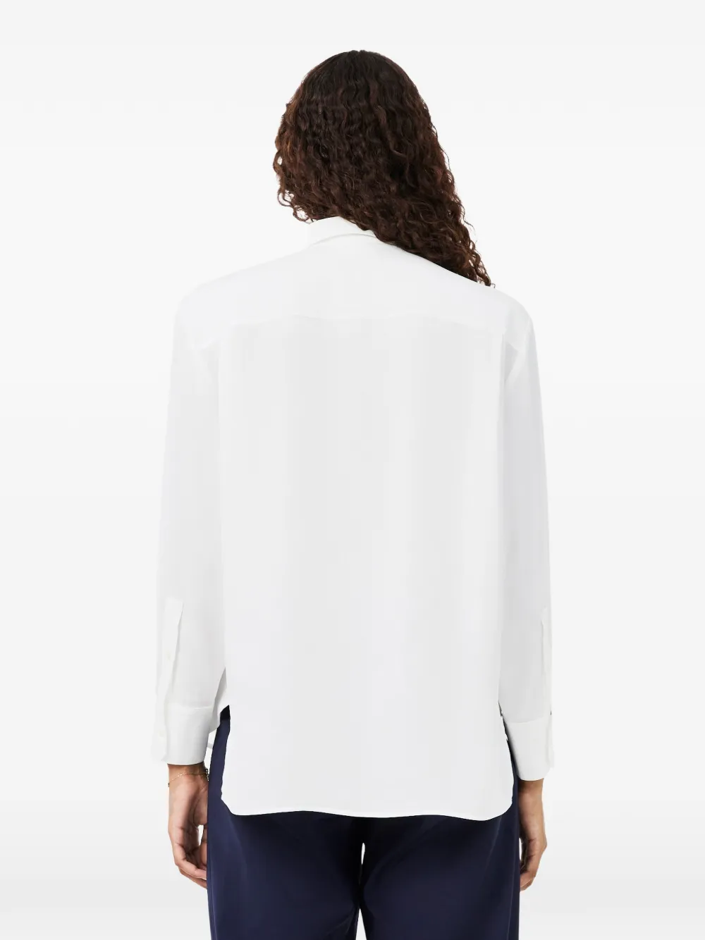 Lacoste oversized flowy shirt with print