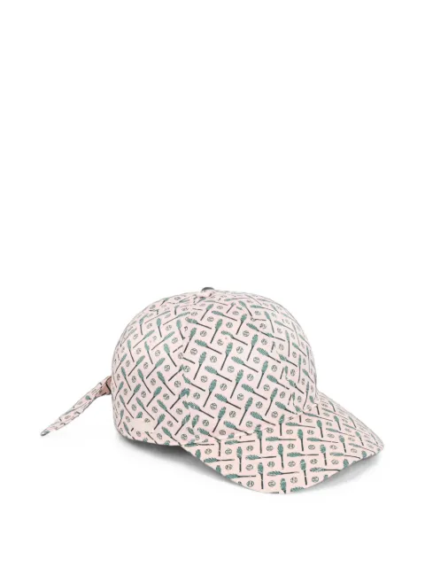 Lacoste racket-print bow-detail cap
