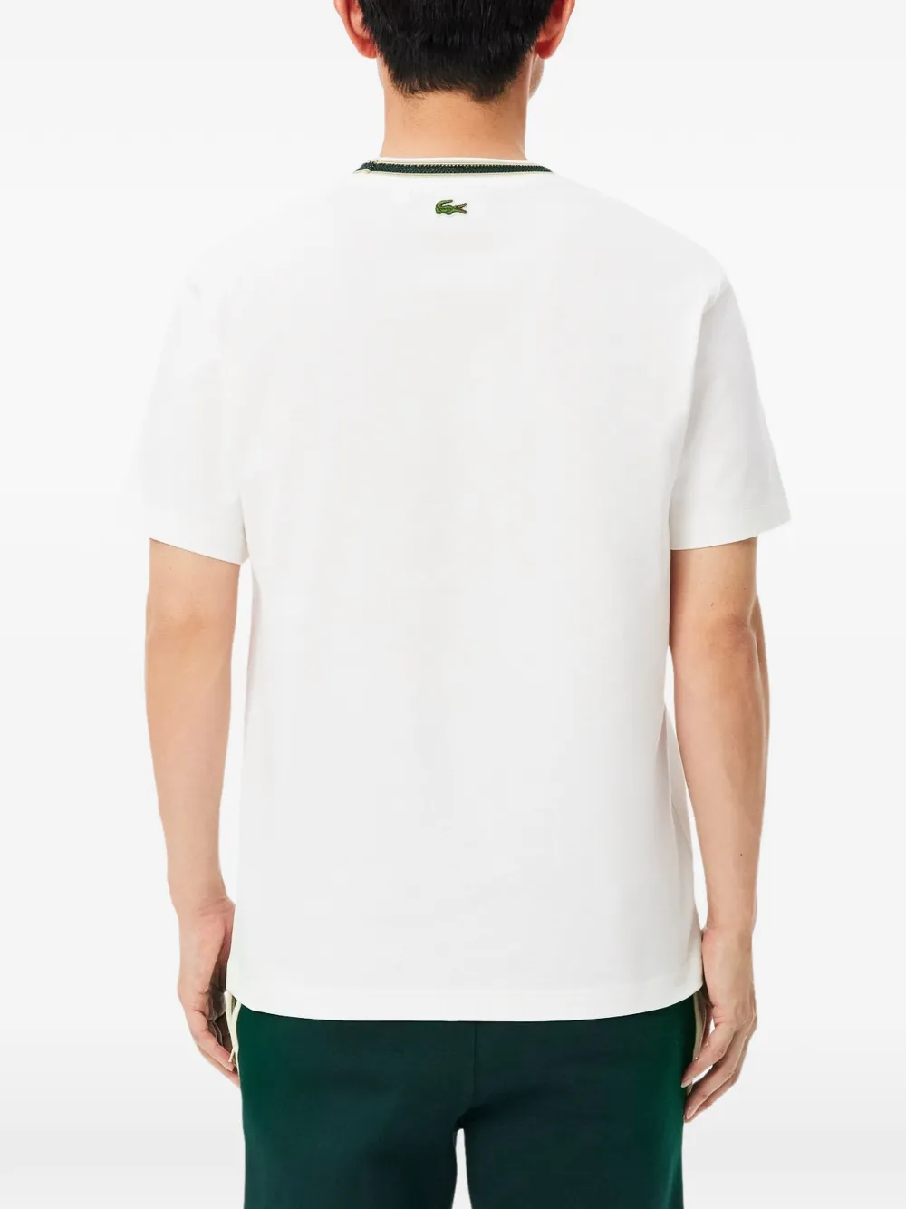 Lacoste T-shirt met logopatch en afwerking Wit