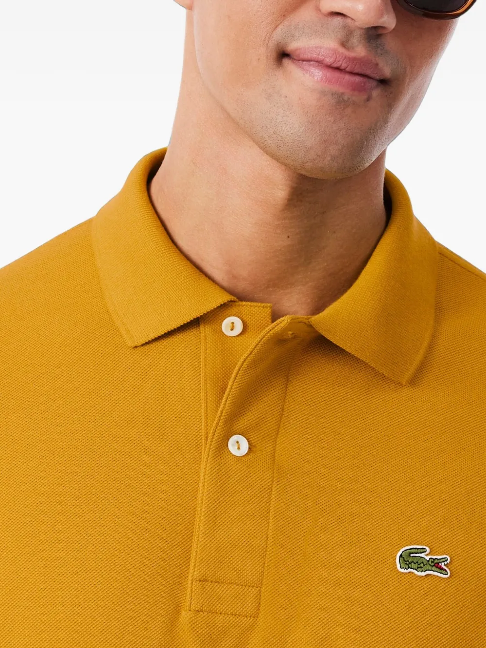 Lacoste Classic Fit Original poloshirt met logo-patch Geel
