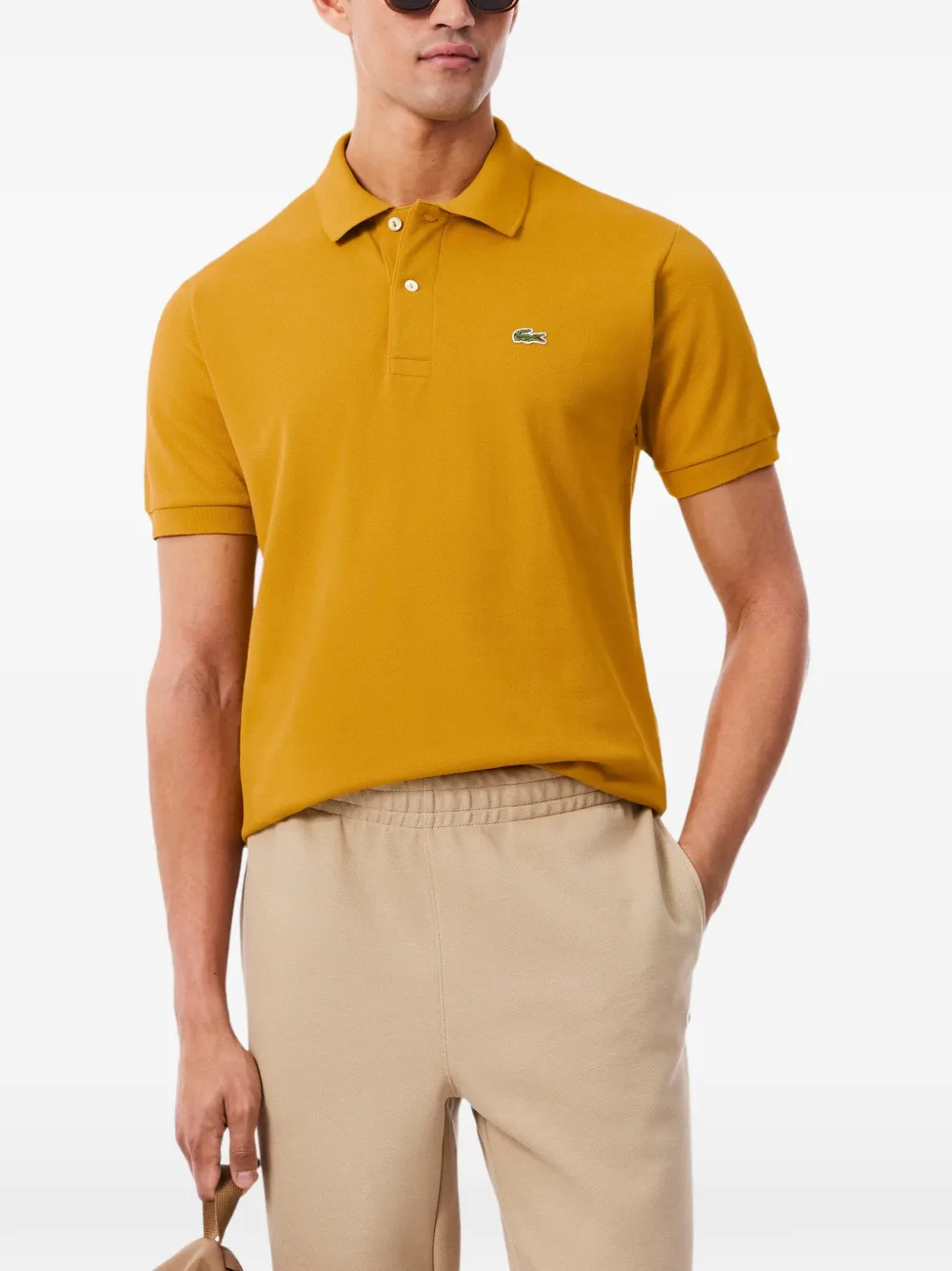 Lacoste Classic Fit Original poloshirt met logo-patch Geel