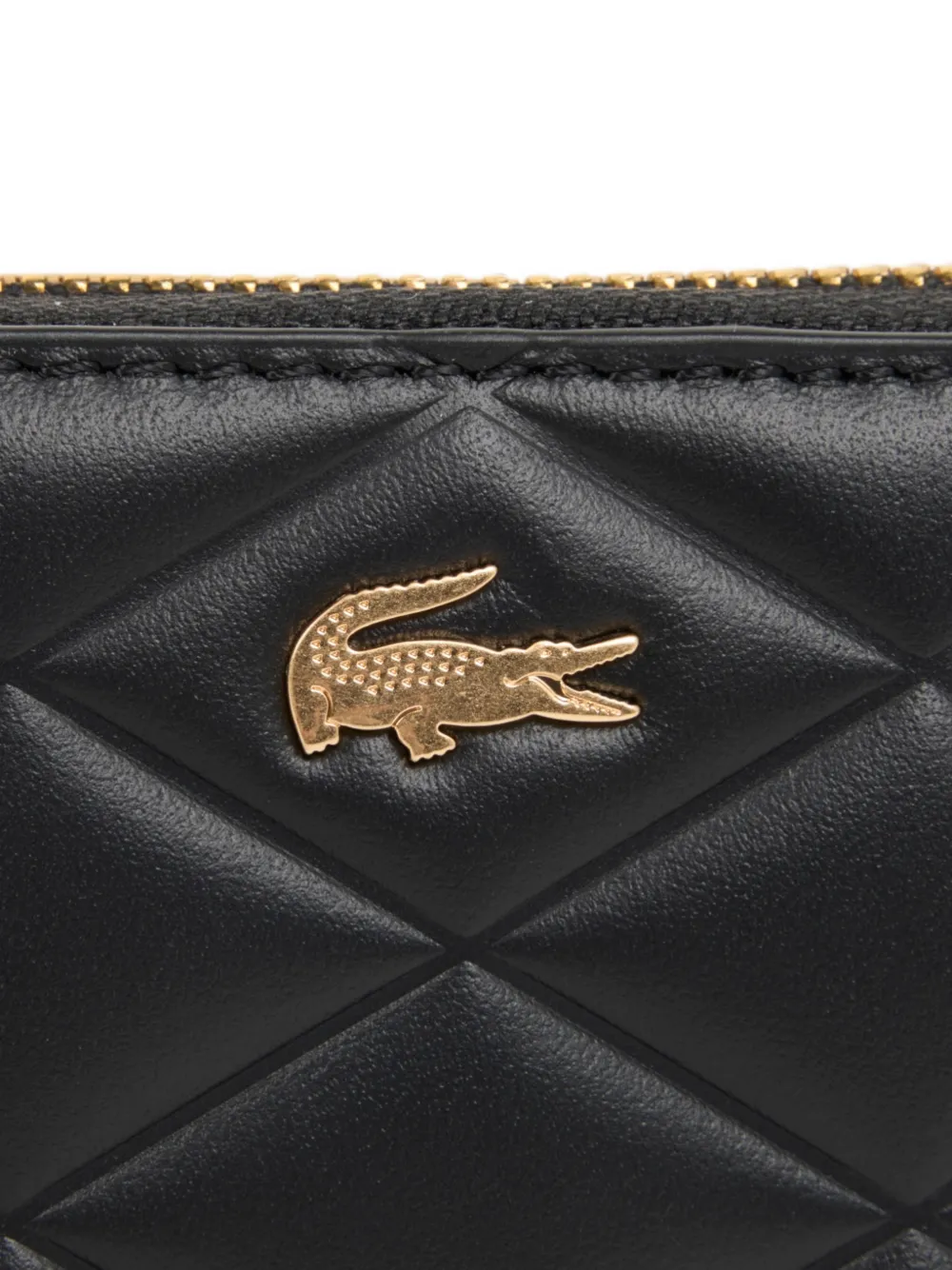 Lacoste Crocodelle mini-portemonnee en sleutelhanger Zwart