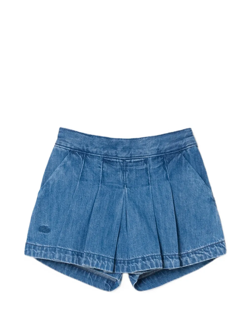 Lacoste Kids pleated denim skort - Blu