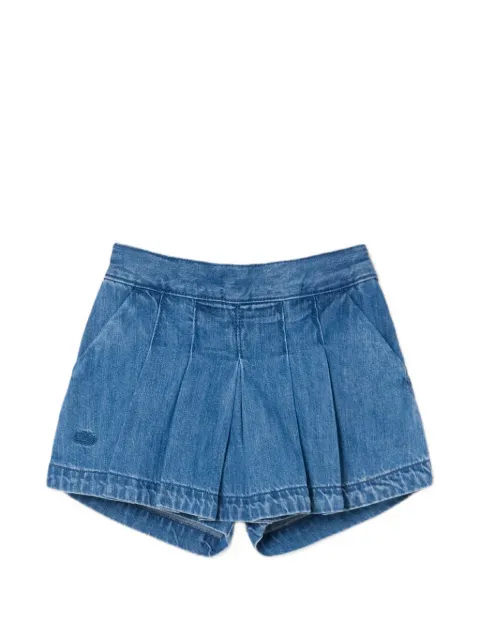 Lacoste Kids pleated denim skort