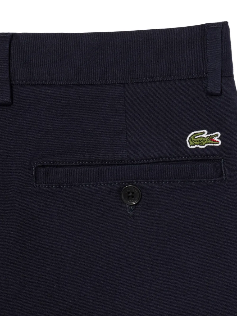 Lacoste regular fit cotton chino trousers Blauw