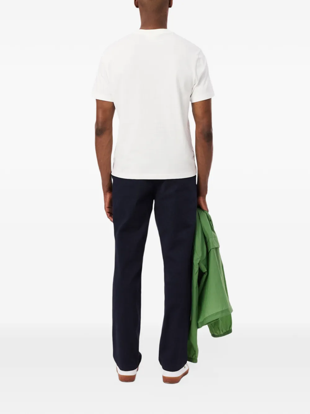 Lacoste regular fit cotton chino trousers Blauw