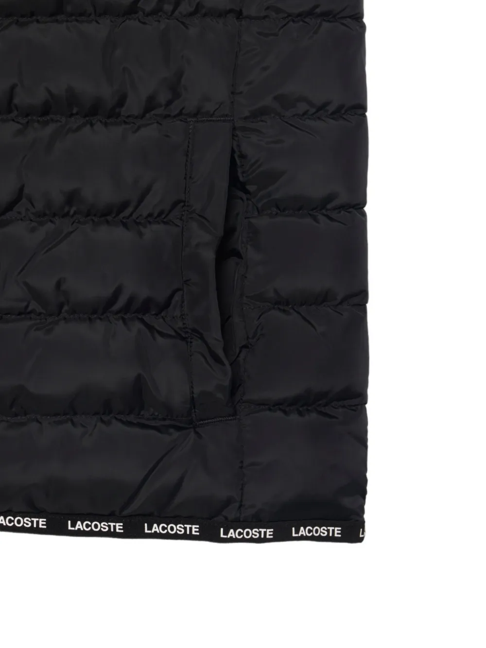Lacoste taffeta puffed vest Zwart