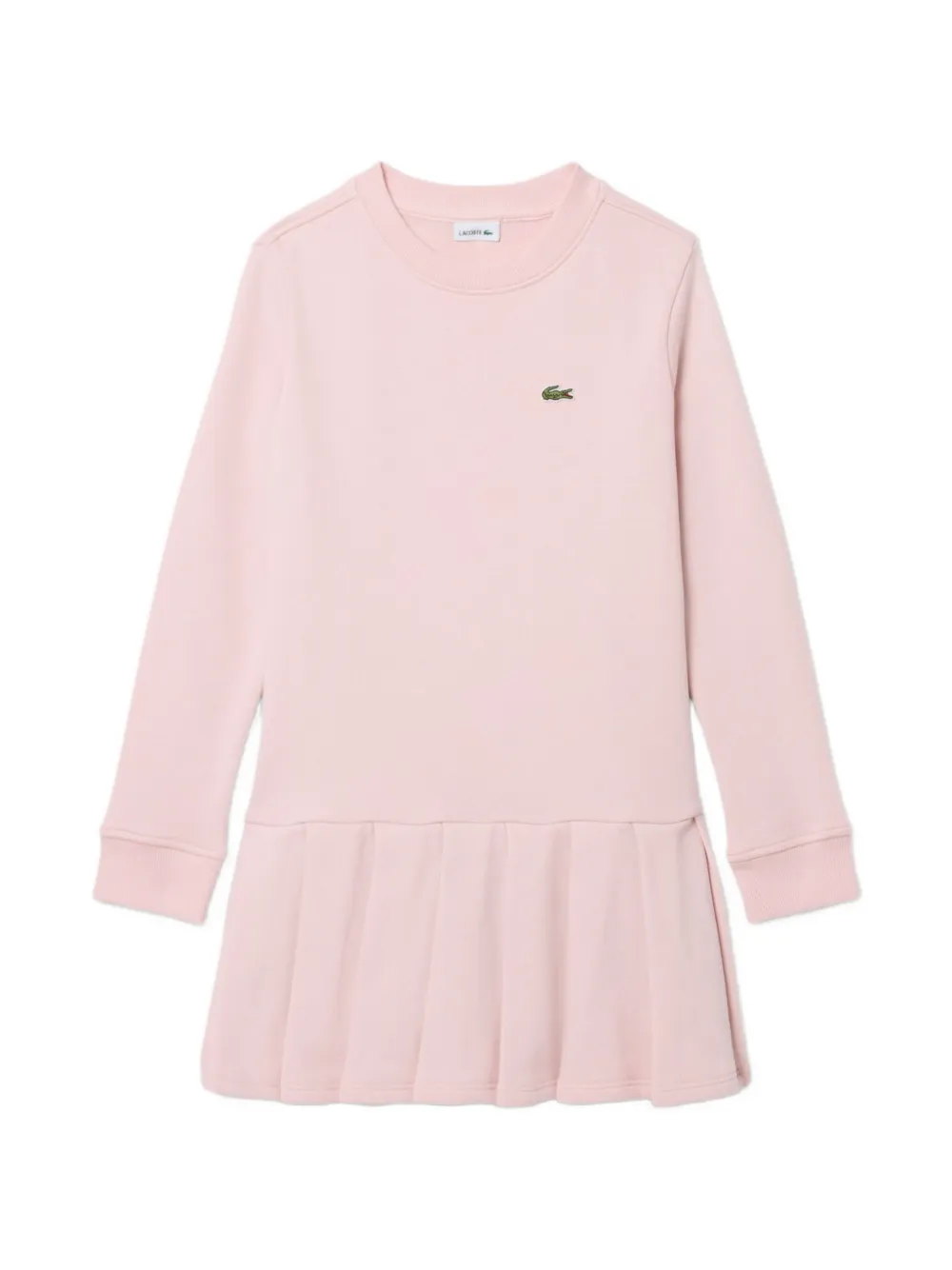Lacoste Kids long sleeved fleece dress Roze