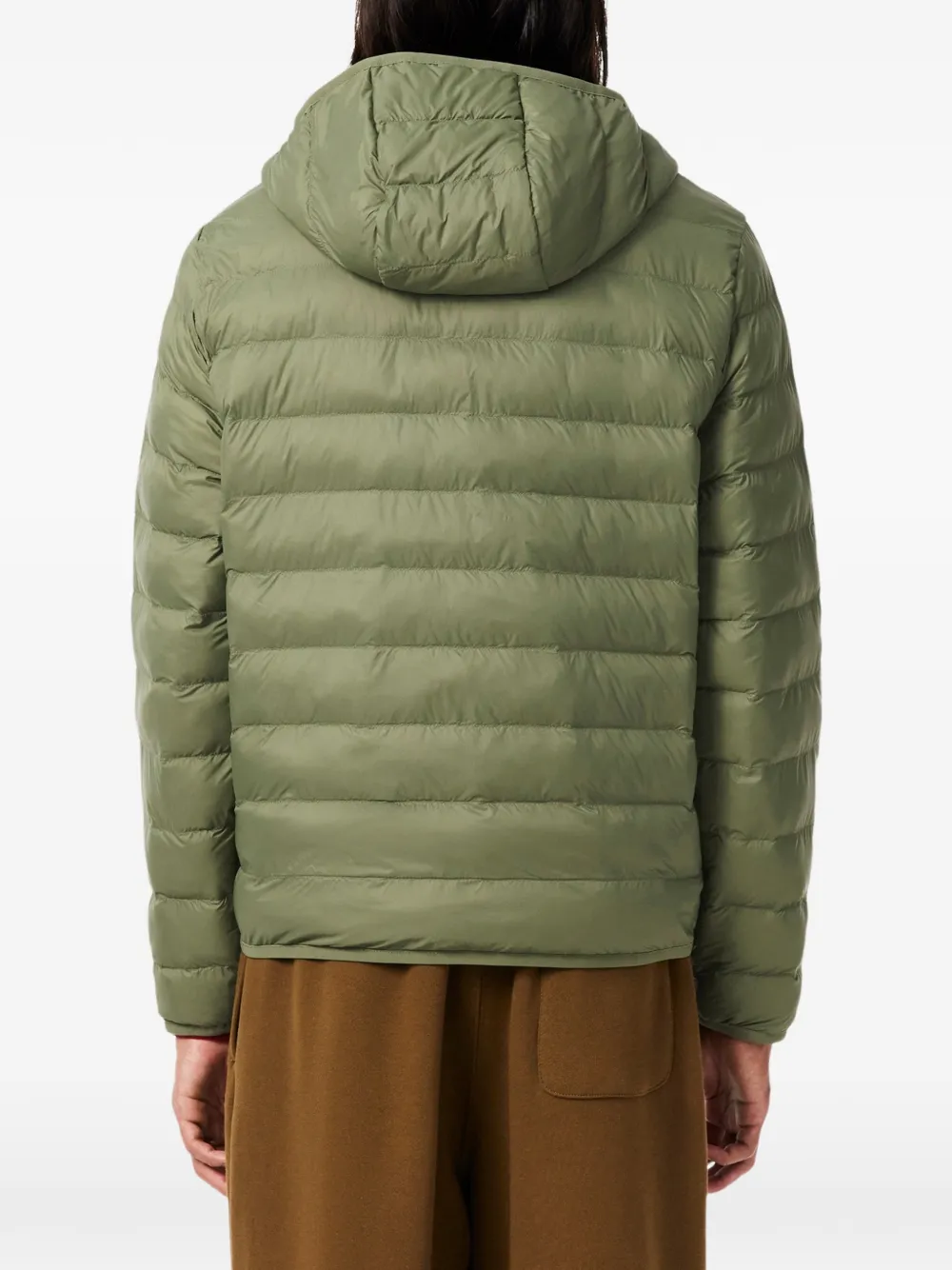 Lacoste quilted hooded puffer jacket Groen