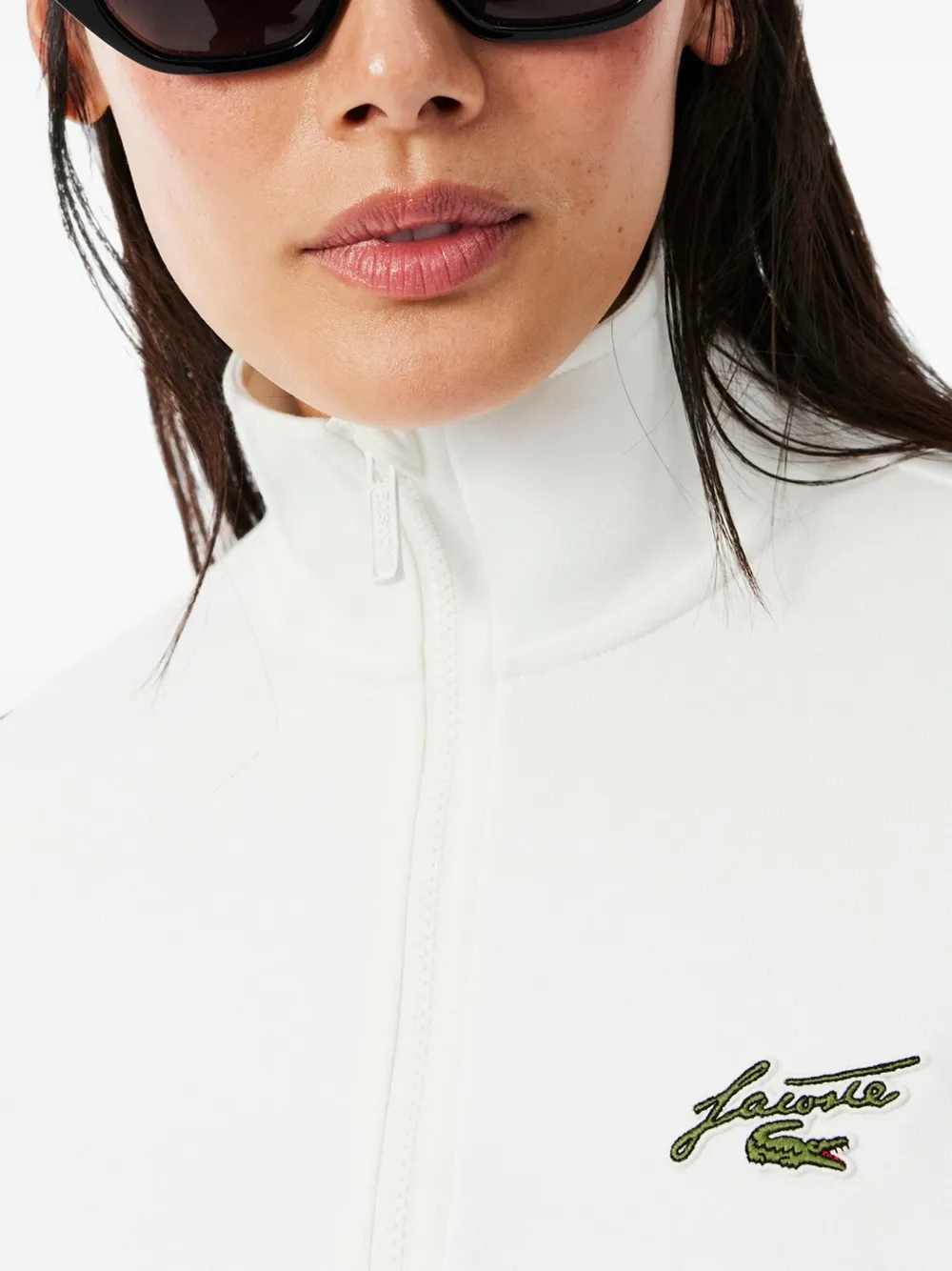 Lacoste Sweater met logopatch Wit