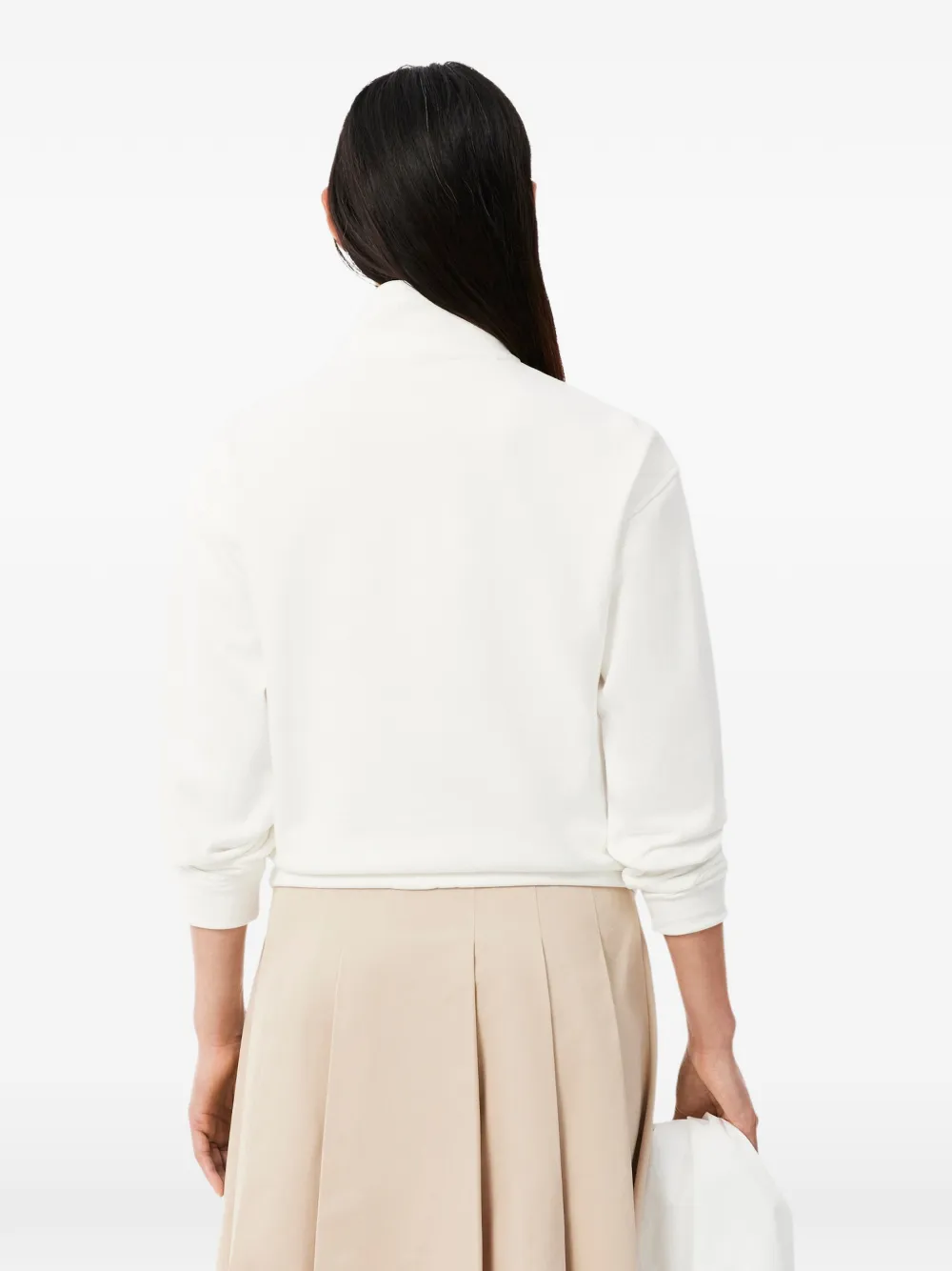 Lacoste Sweater met logopatch Wit
