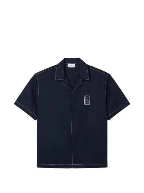 Lacoste contrast-stitch logo-patch shirt