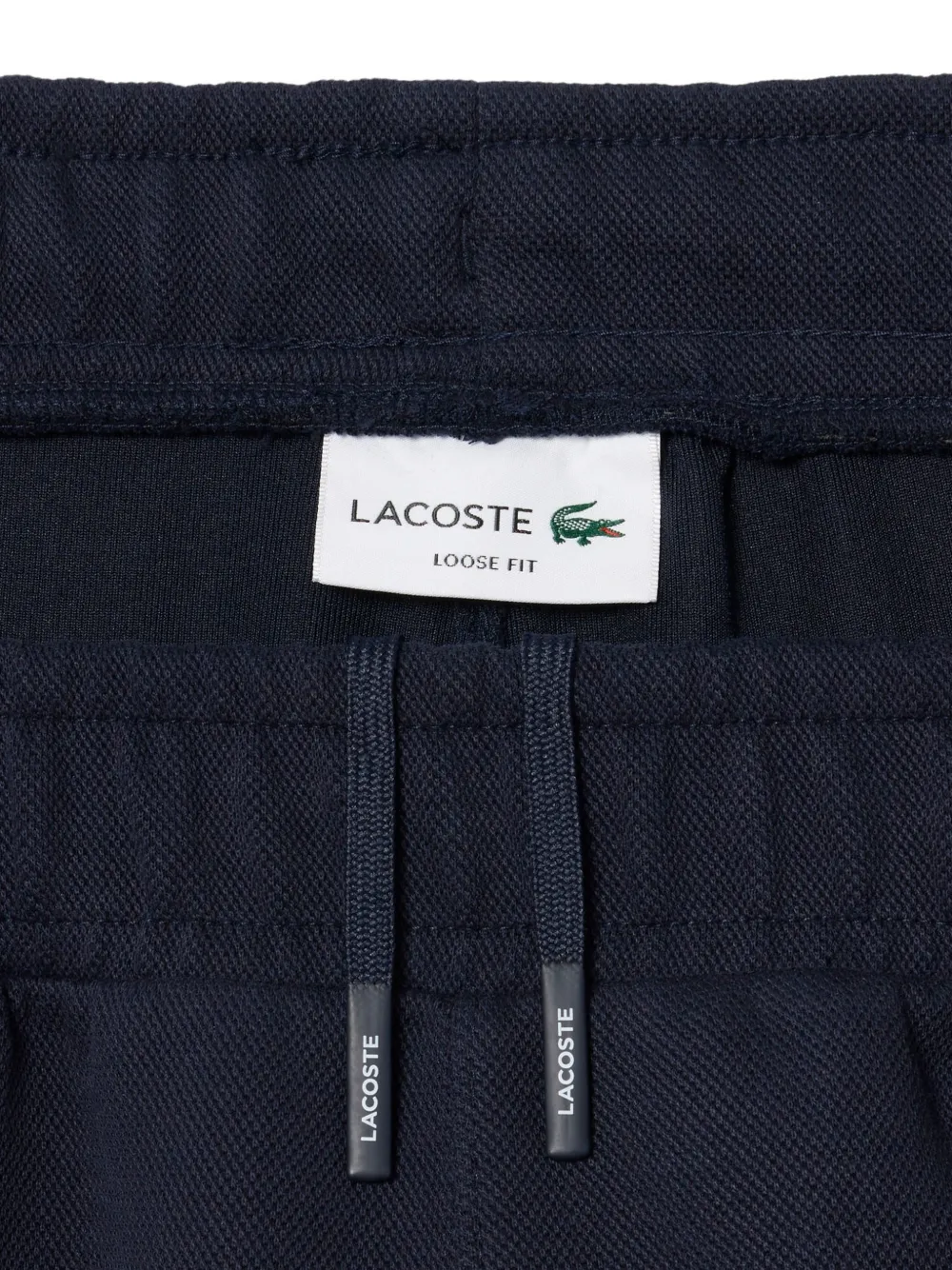 Lacoste badge accent piqué sweat trousers Blauw