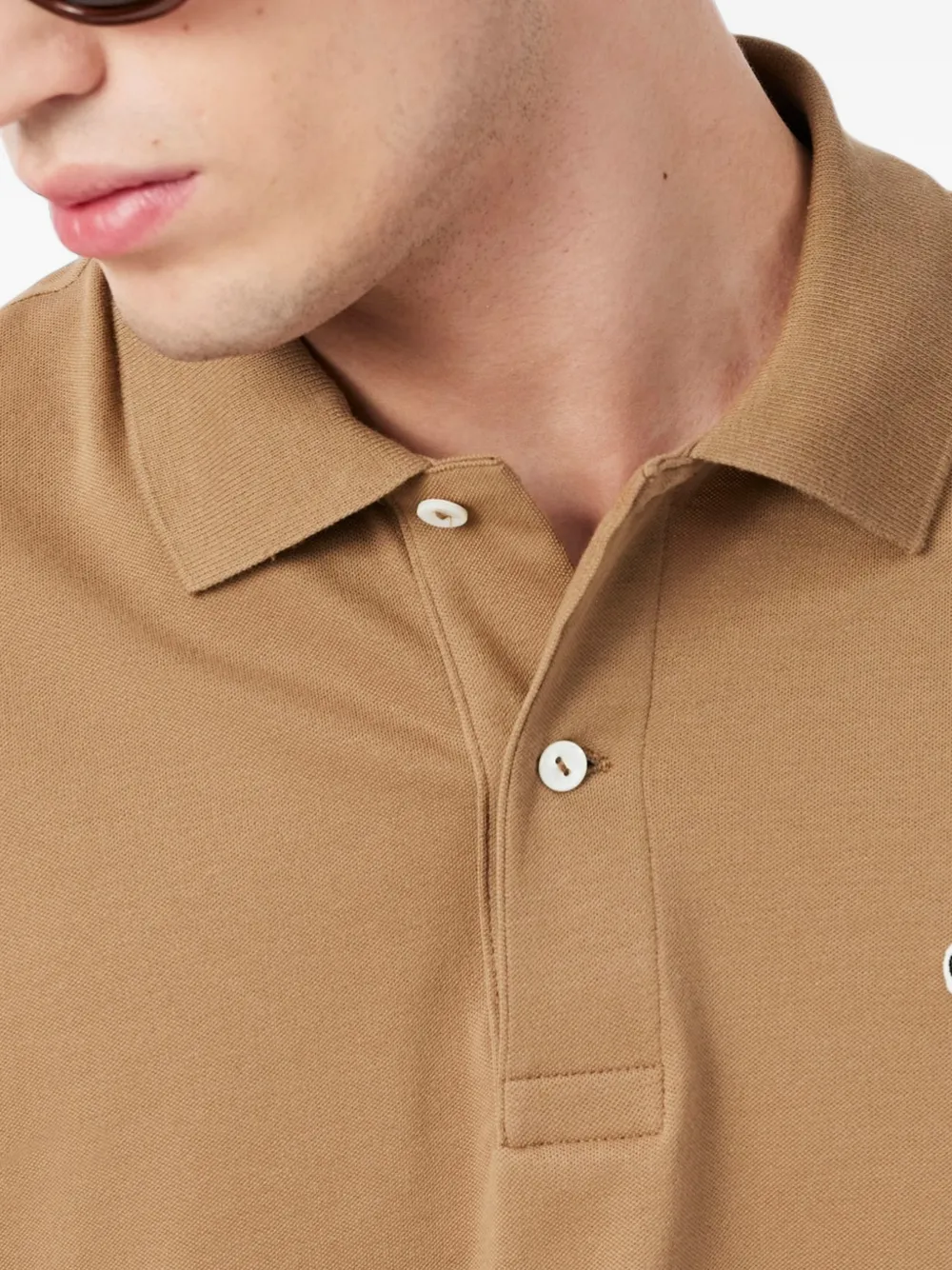 Lacoste Poloshirt met logopatch Bruin