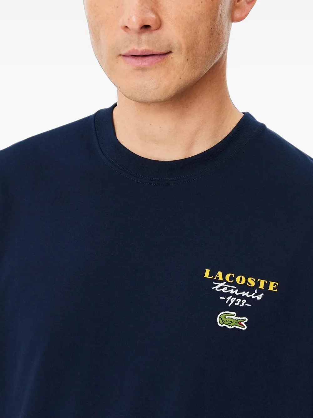 Lacoste Accent Tennis T-shirt met grafische print Blauw
