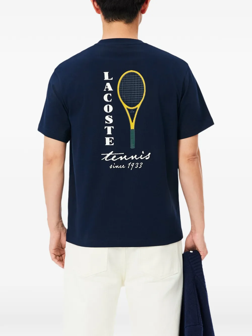 Lacoste Accent Tennis T-shirt met grafische print Blauw