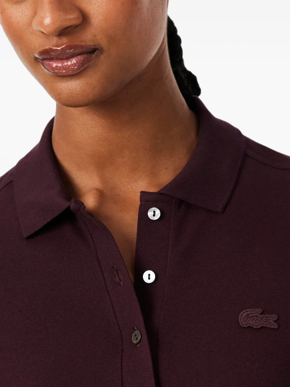 Lacoste L.12.D poloshirt met logo-patch Rood