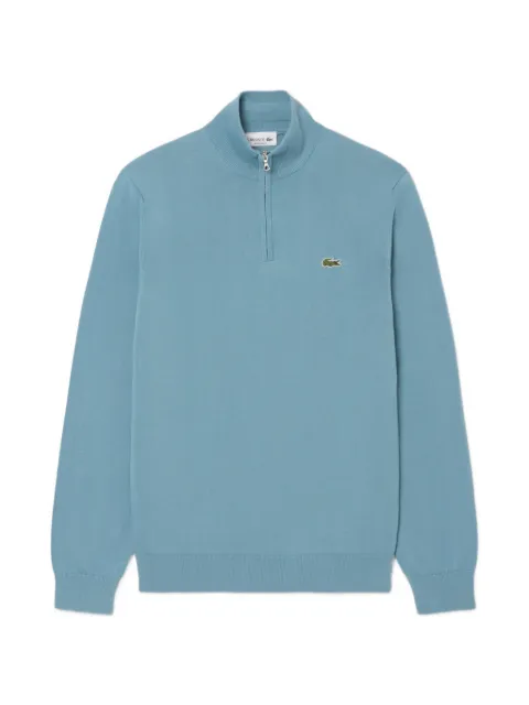 Lacoste zipped high-neck cotton sweater