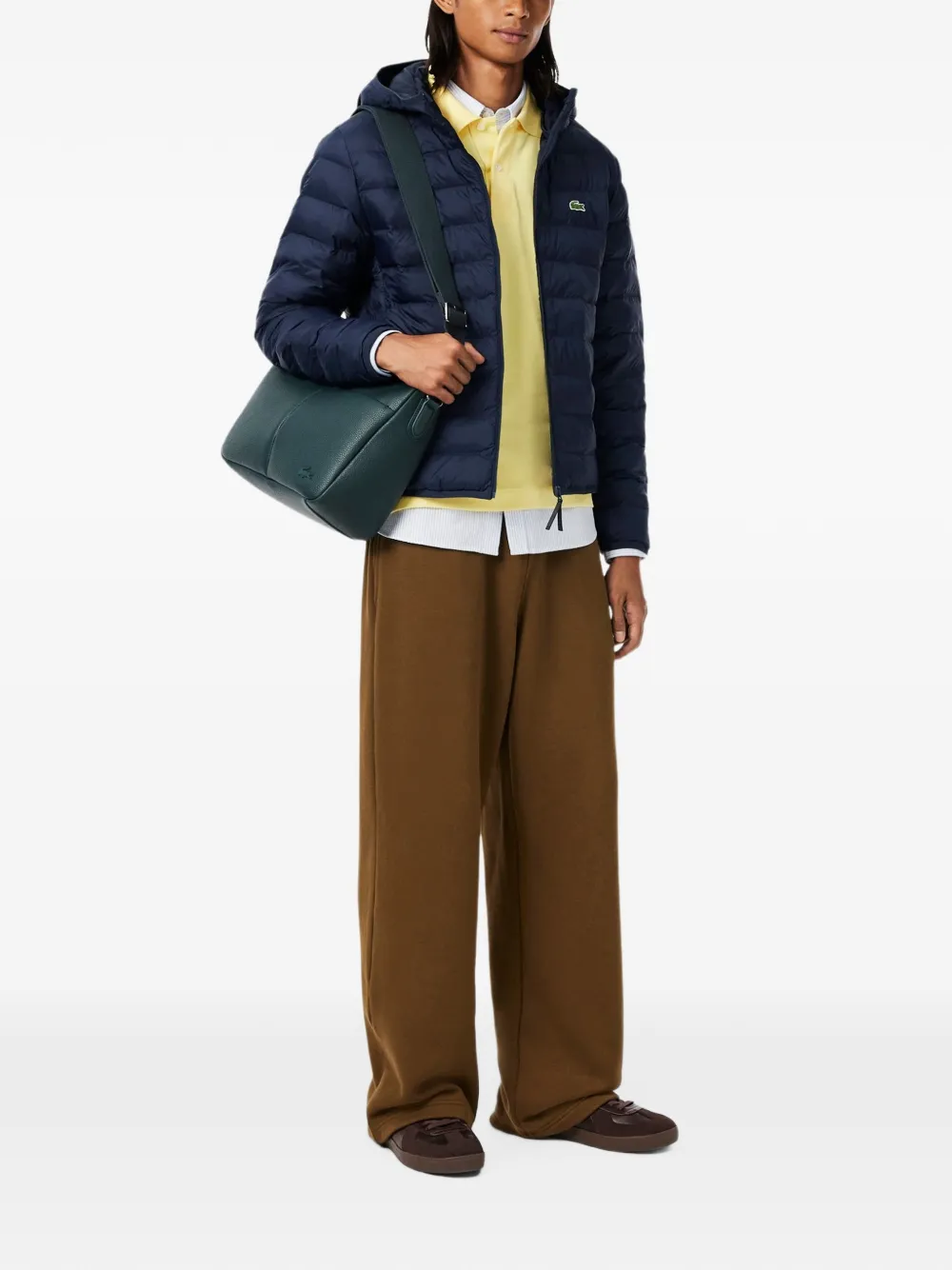 Lacoste water-repellent down windbreaker Blauw