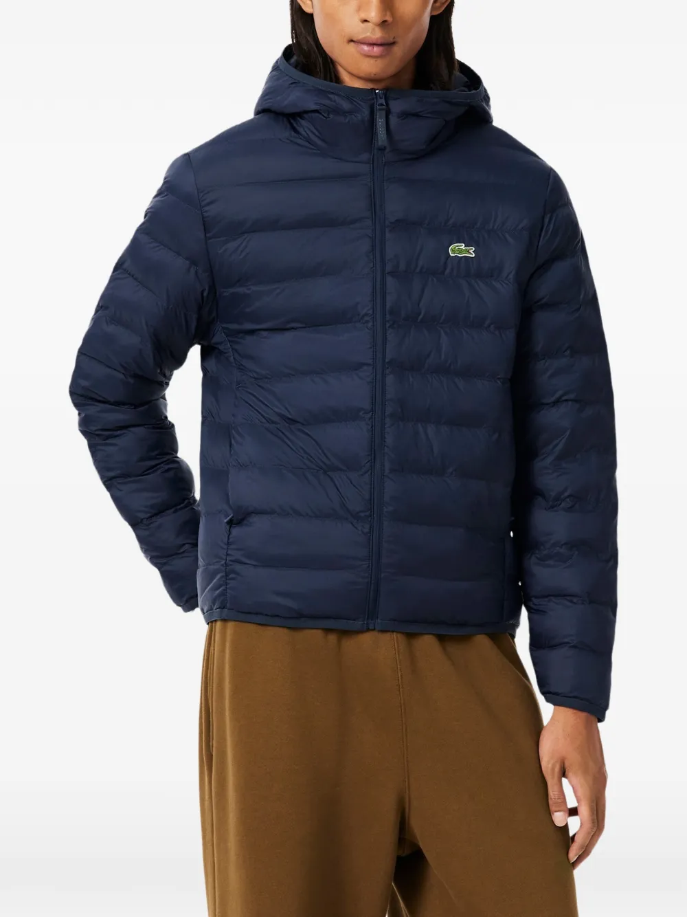 Lacoste water-repellent down windbreaker Blauw