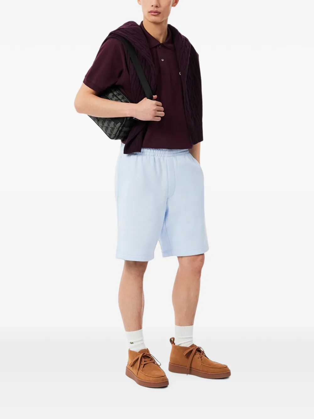 Lacoste Poloshirt met logopatch Rood