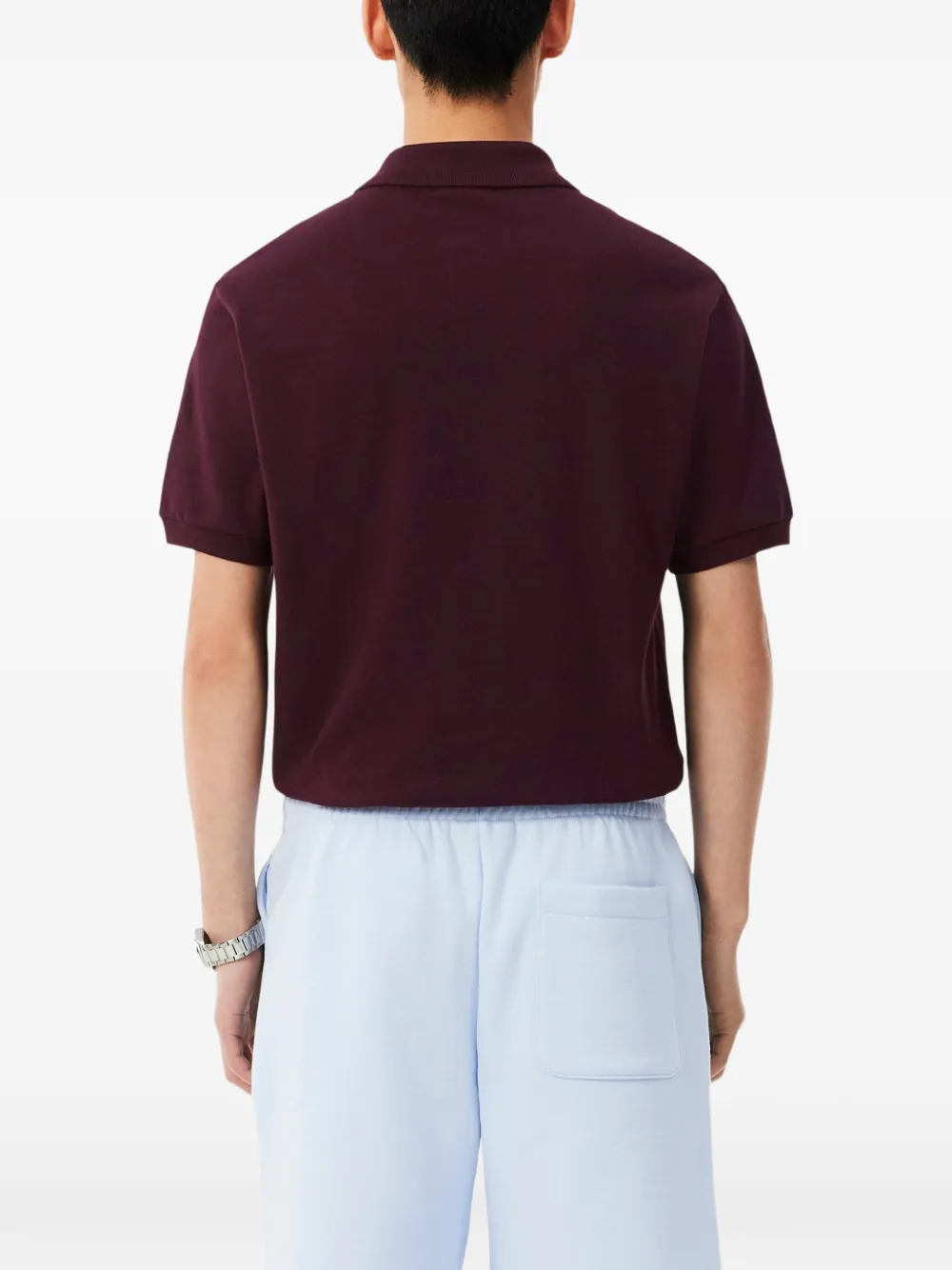Lacoste Poloshirt met logopatch Rood
