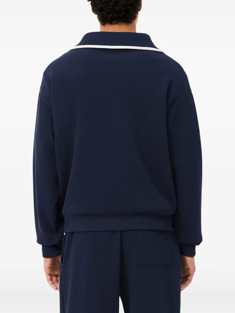Lacoste Ruimvallende sweater met hoge hals en badge-detail Blauw