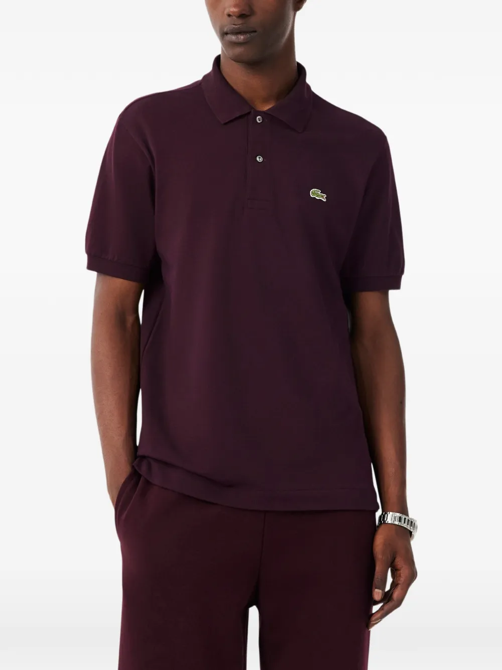 Lacoste L.12.12 Light poloshirt met logo-patch Paars