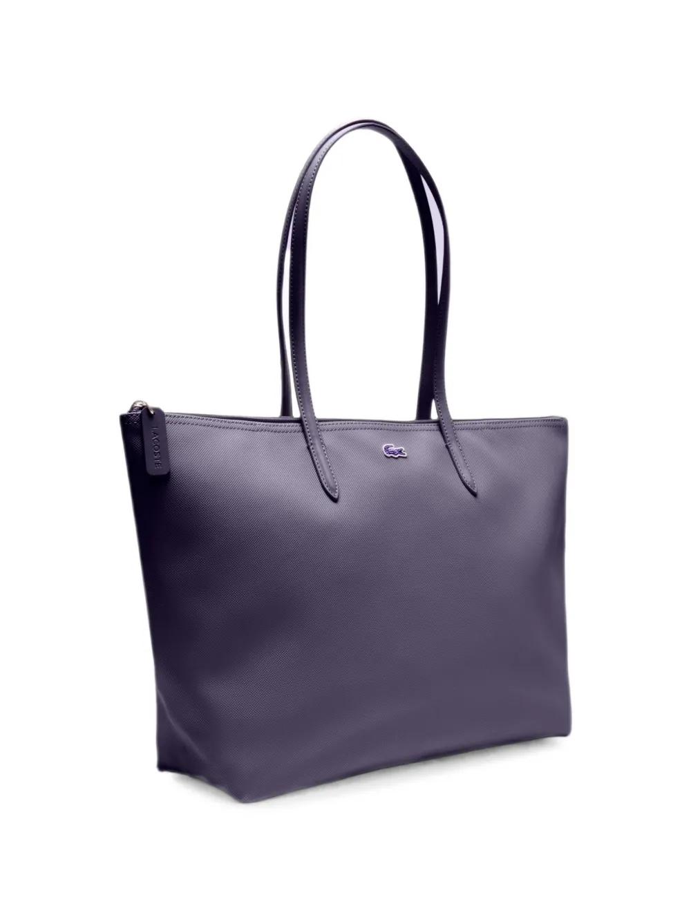 Lacoste Shopper met logoplakkaat Paars