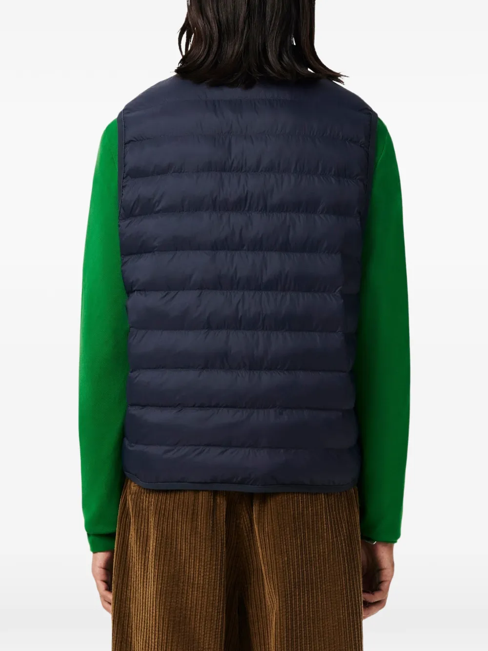 Lacoste water-repellent puffed windbreaker vest Blauw