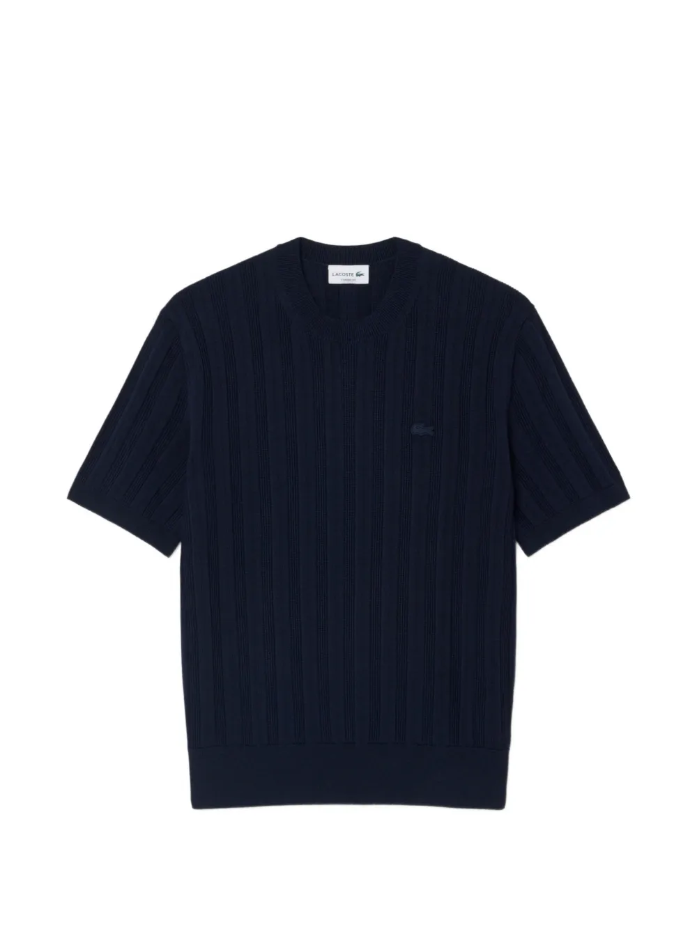 Lacoste ribbed-knit top - Blu
