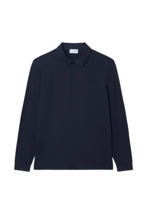 Lacoste logo-patch long-sleeve polo shirt