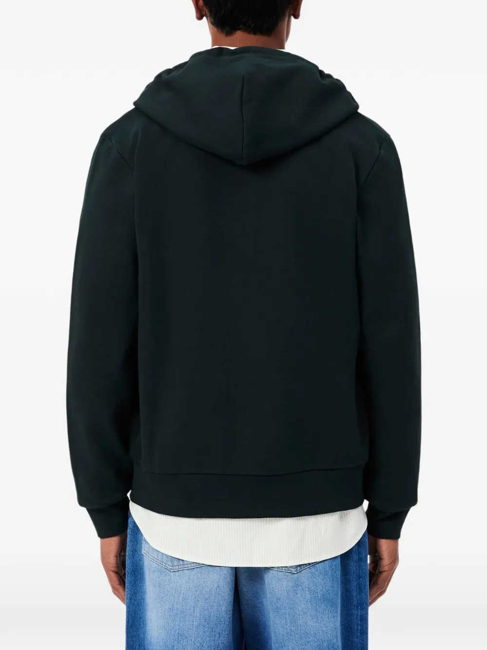 Lacoste classic fit zip-up fleece hoodie Groen