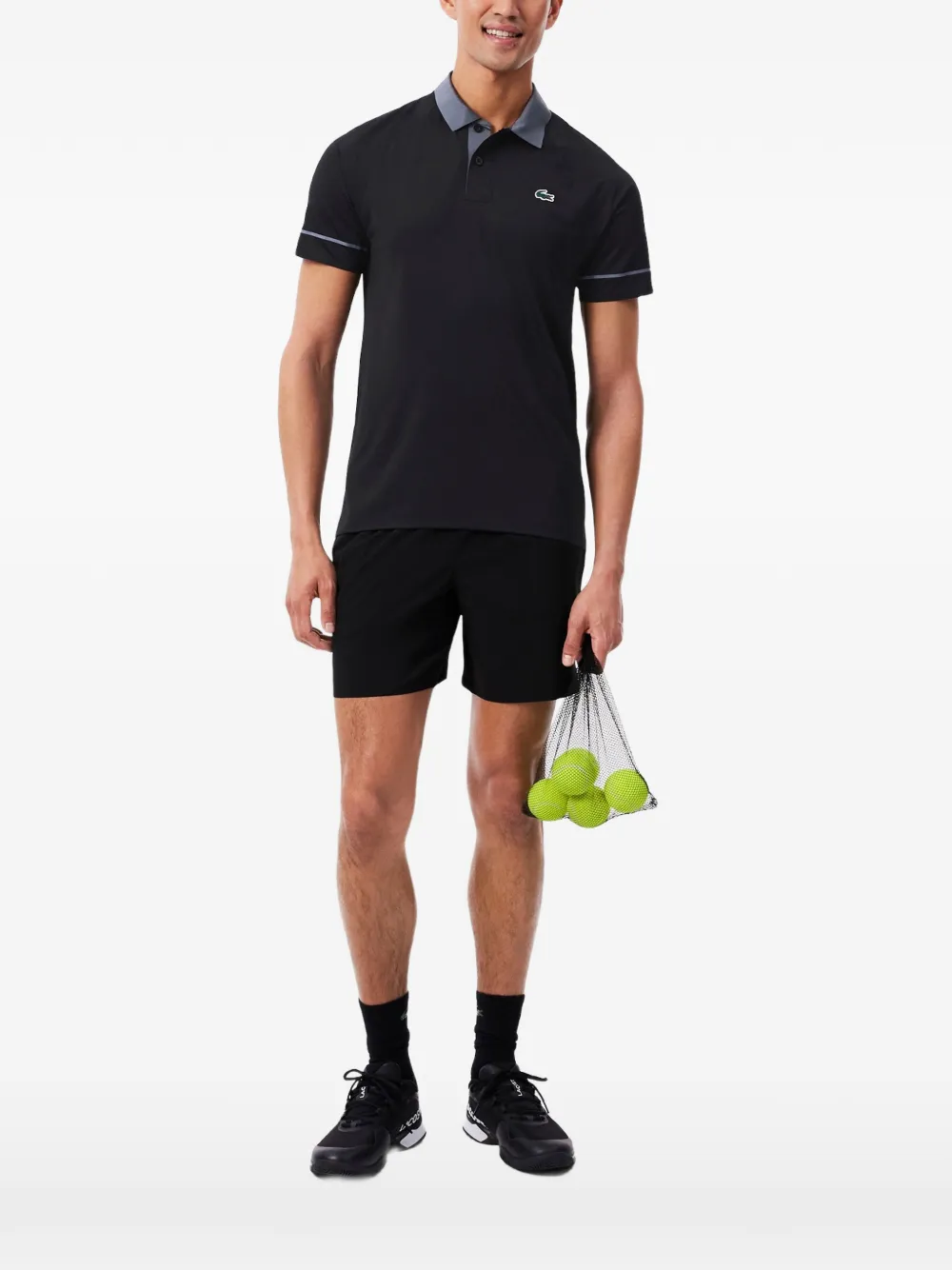Lacoste Lacoste tennis x Novak Djokovic on court polo shirt - Schwarz